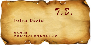 Tolna Dávid névjegykártya